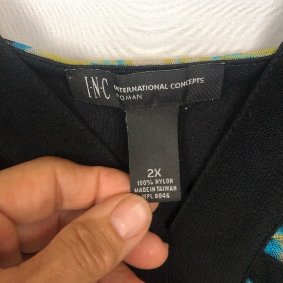 INC International Concepts Top Wide Strap Lined Tunic Length - Picture 7 of 9